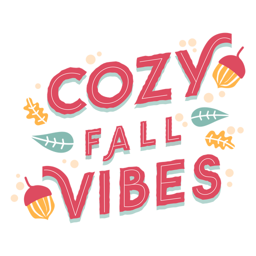 Gem?tlicher Herbst Vibes Schriftzug PNG-Design