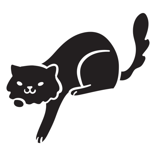 Cute cat playing PNG Design