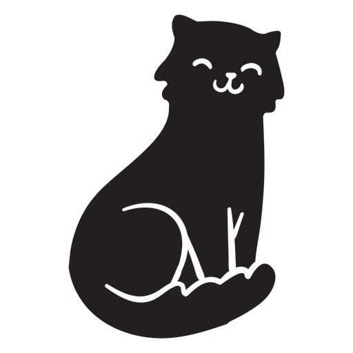 Nette Katze sitzt PNG-Design