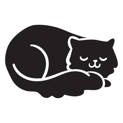 Lindo gato durmiendo - Descargar PNG/SVG transparente