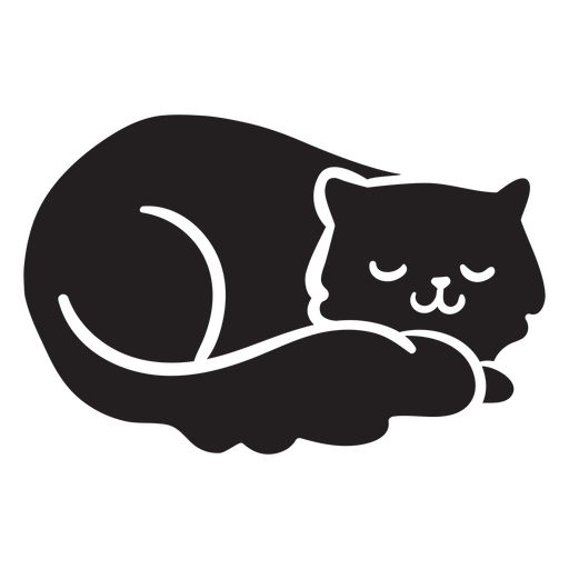 Lindo gato durmiendo Diseño PNG
