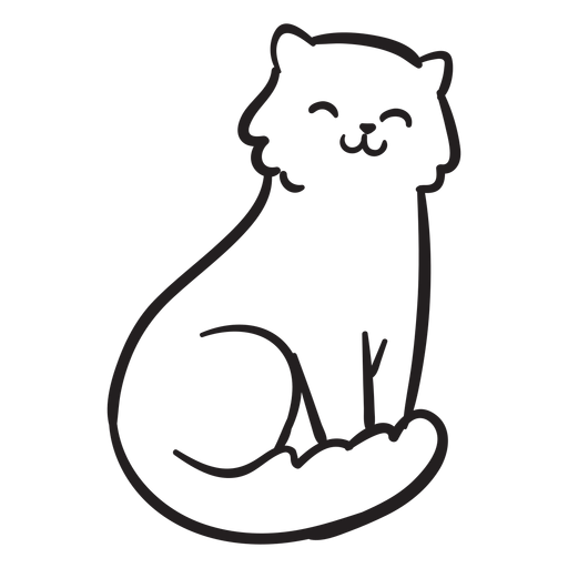 Curso de gato bonito Desenho PNG