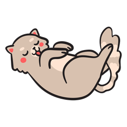 Lavados de trazo de gato lindo Diseño PNG