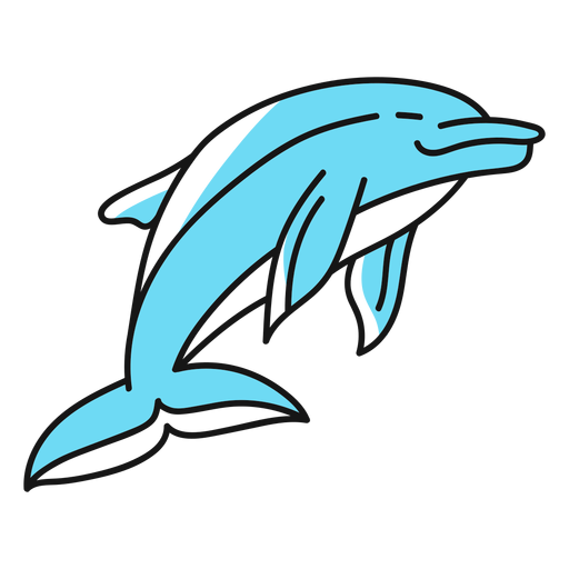 Dolphins oldschool stroke PNG Design