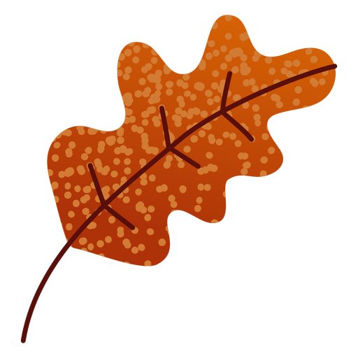 Flache Herbstblattpunkte PNG-Design