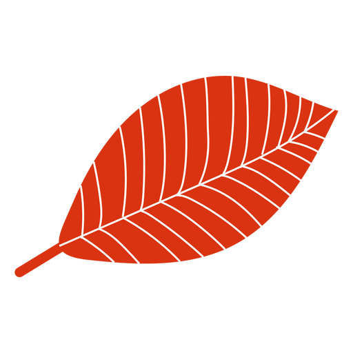 Hoja plana otoño rojo Diseño PNG