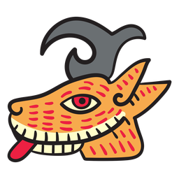 Flache aztekische Tierelemente PNG-Design