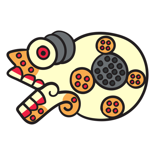 Flache aztekische Tiersymbole PNG-Design