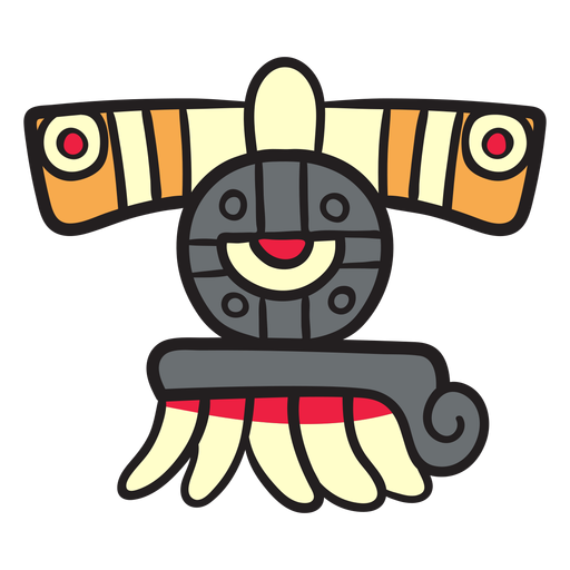 Adorno plano de color azteca Diseño PNG