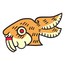 Animal de color azteca plano Diseño PNG