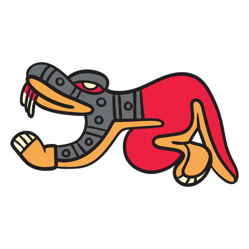 Cobra de cor asteca plana Desenho PNG