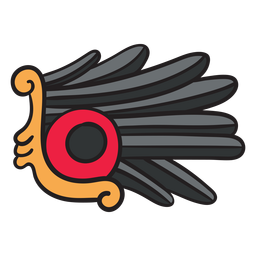 Elementos aztecas planos simbolismo de color Diseño PNG