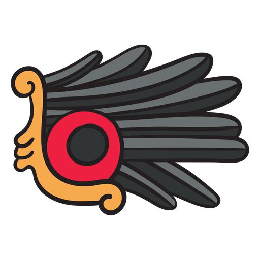 Elementos astecas plana cor simbolismo