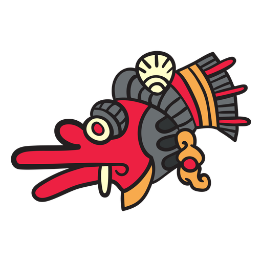 Flaches aztekisches Elementsymbol PNG-Design