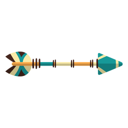 Flache Boho Pfeil blau PNG-Design