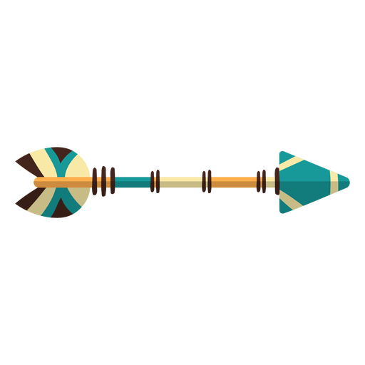 Flat boho arrow blue PNG Design