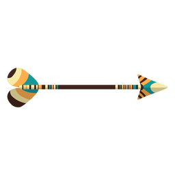 Flat boho arrow wooden PNG Design