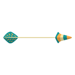 Flat boho arrow blue arrow PNG Design Transparent PNG