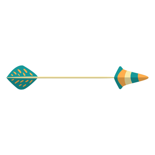 Flat boho arrow blue arrow PNG Design