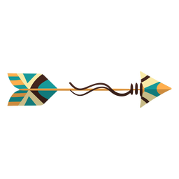 Flat boho arrow wooden arrow PNG Design