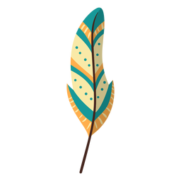 Pena boho plana Desenho PNG