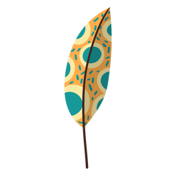 Flat boho feather blue PNG Design