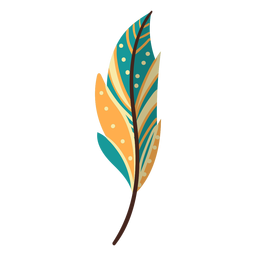 Flat boho indian feather PNG Design