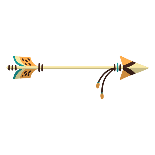 Flat boho wooden arrow PNG Design