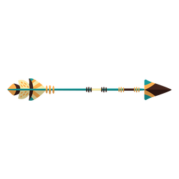 Seta de flecha de madeira boho plana Desenho PNG