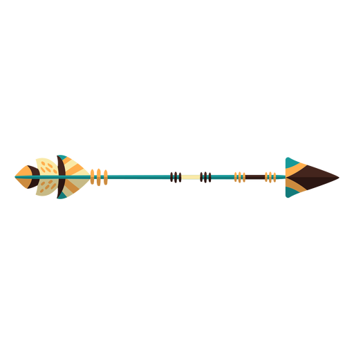 Flat boho wooden arrow arrow