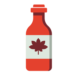 Botella plana de canadá Diseño PNG