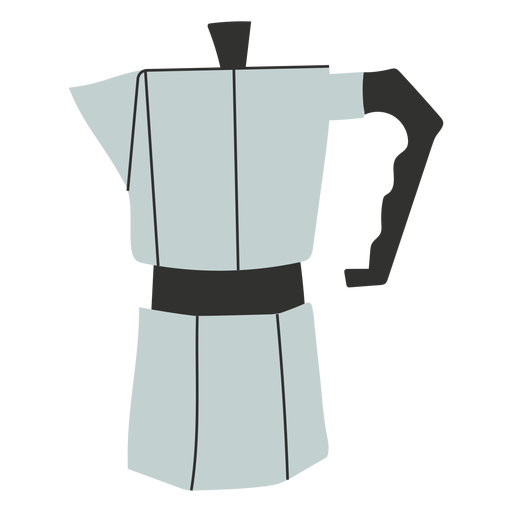 Flache Kaffeekanne PNG-Design