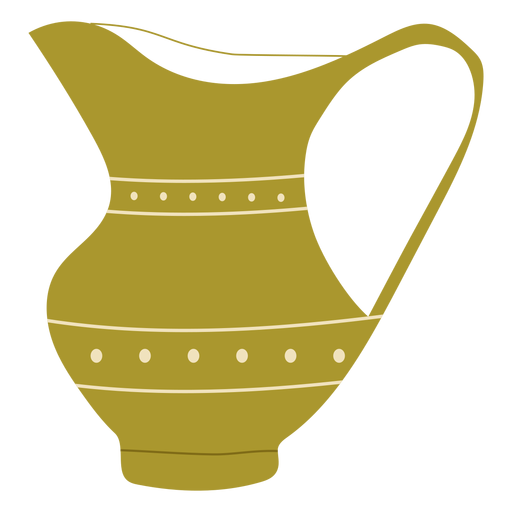 Flat green jug PNG Design