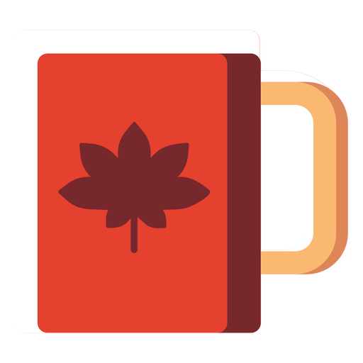 Flache Ikone Kanada Tasse PNG-Design