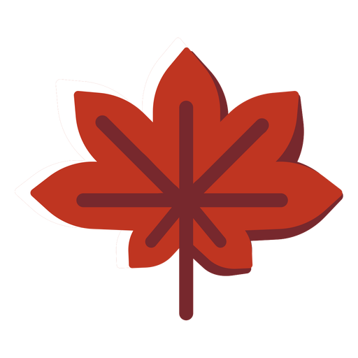 Flaches Symbol Kanada Ahornblatt PNG-Design