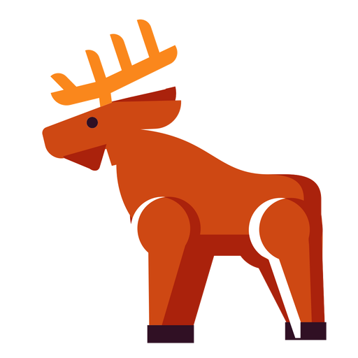 Flat icon deer PNG Design