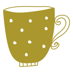 Caneca plana Desenho PNG