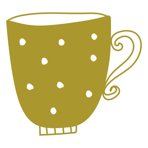 Flat mug PNG Design