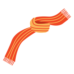 Flat orange scarf PNG Design