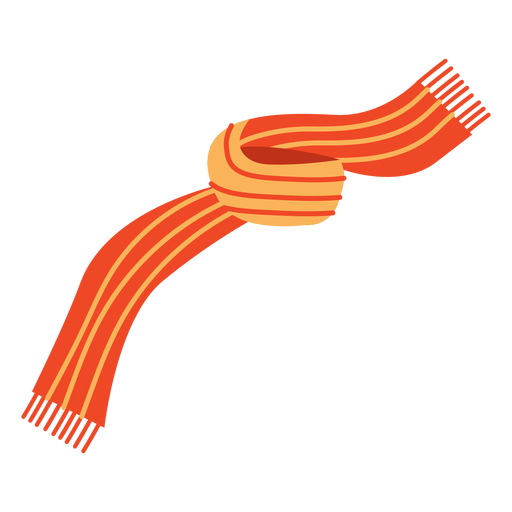 Flacher orangefarbener Schal PNG-Design