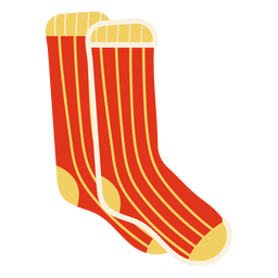 Flat red socks PNG Design Transparent PNG