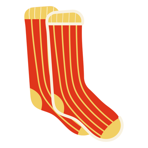 Flache rote Socken PNG-Design