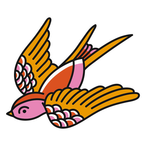 Aves a voar ? moda antiga Desenho PNG