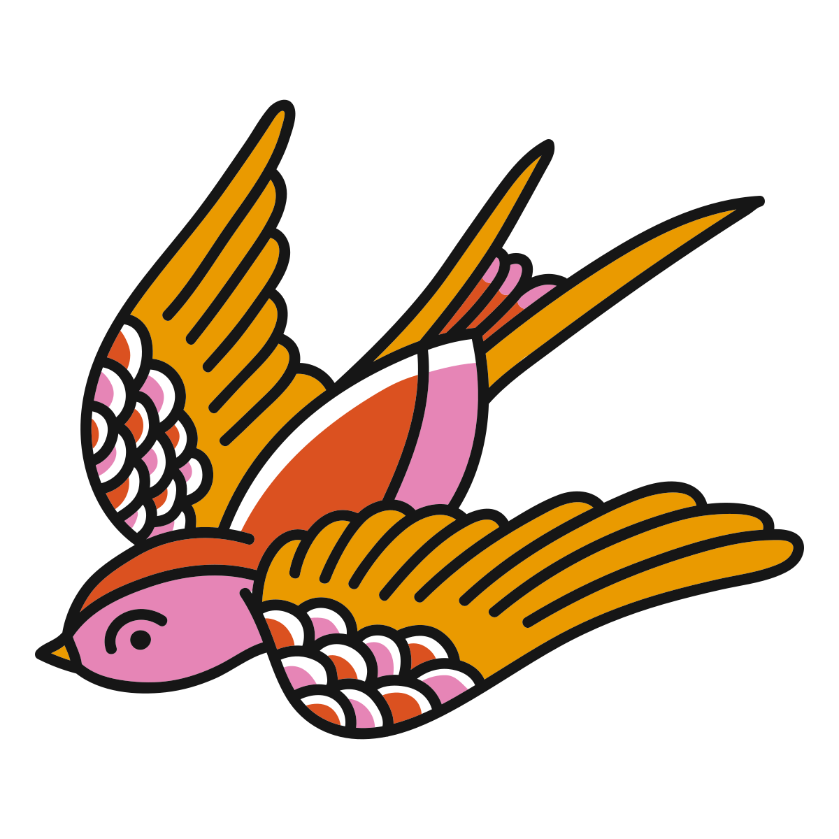 Design PNG E SVG De Aves A Voar à Moda Antiga Para Camisetas, image size:1200x1200