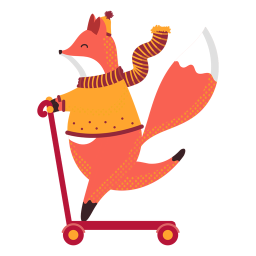 Fox autumn illustration PNG Design