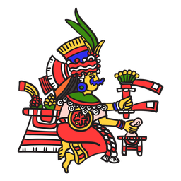 God aztec color chicomecoatl PNG Design