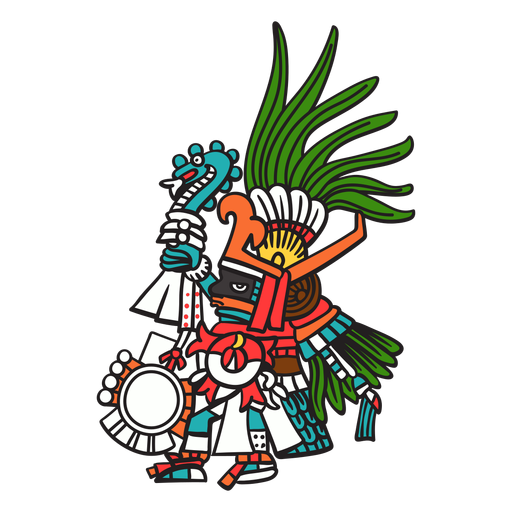 Dios azteca color huitzilopochtli
