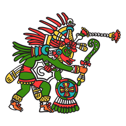 God Aztec Color Quetzalcoatl PNG & SVG Design For T-Shirts