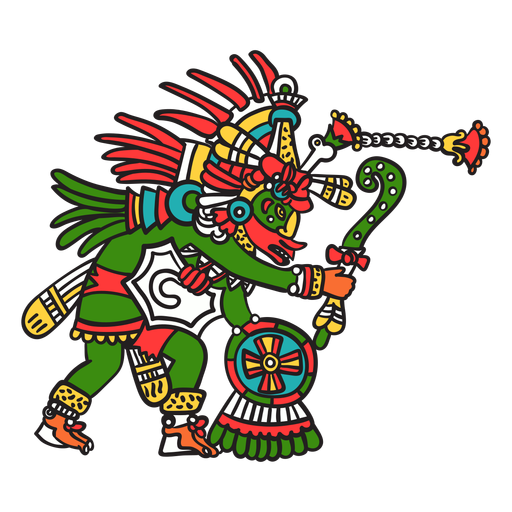 Dios azteca color quetzalcoatl Diseño PNG