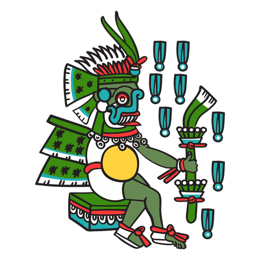 Gott aztekische Farbe Tlaloc PNG-Design